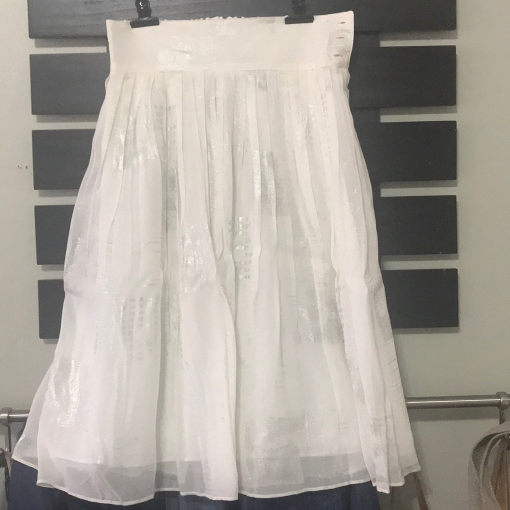 White and silver skirt